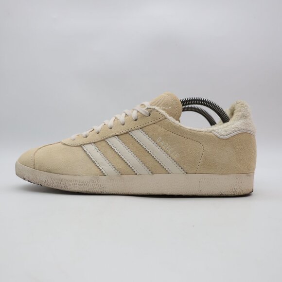 Adidas Gazelle Men's Size 9.5 Ecru Tint Suede Classic Sneakers EE5501 - Picture 4 of 10